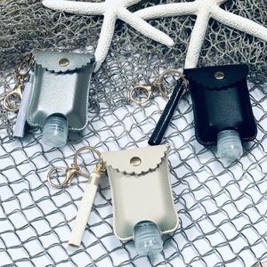 Vegan Leather Holder with Sanitizer